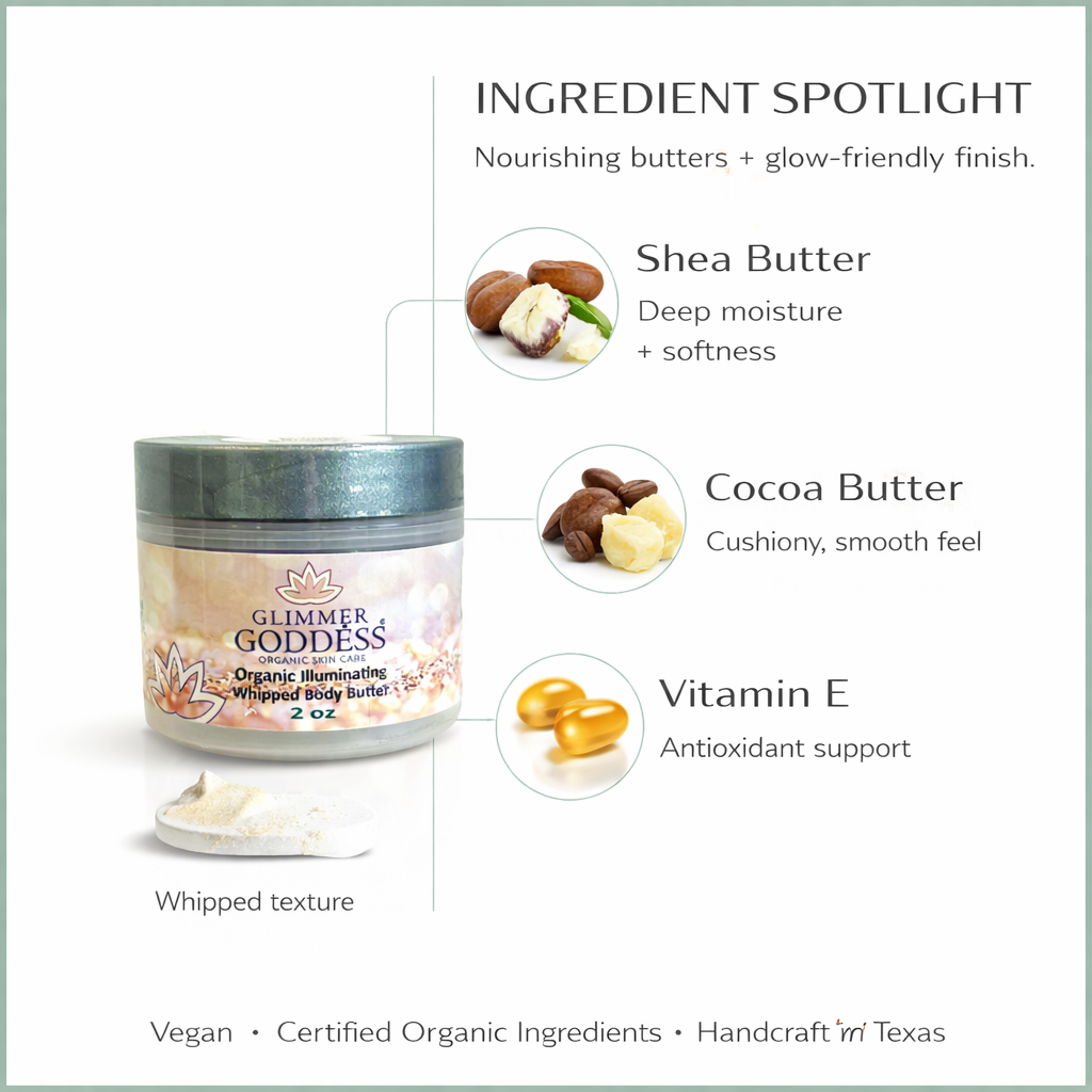 Organic Shimmer Body Butter 2oz