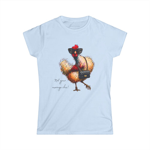 Chicken Crossbody Illustration Tee — 'Not Your Average Chic' T-Shirt