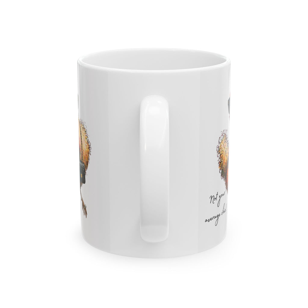 Rooster Watercolor Ceramic Mug — 'Not Your Average Cock' Funny Farmhouse Coffee Cup